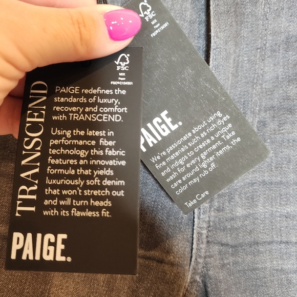 NWT Paige Verdugo skinny ankle grey stretch jeans.  Women's size 31 or 12 - Picture 6 of 14